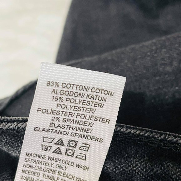 Lucky Brand Low Rise Stretchy Ripped Lolita Skinny Black Denim Jeans Size 6/28 - Picture 3 of 7